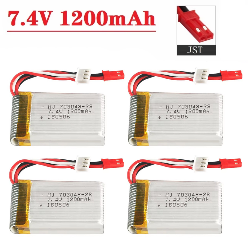 Drone Battery Li-Ion - リポバッテリー 2S 7.4V 1200mAh 703048 MJXRC