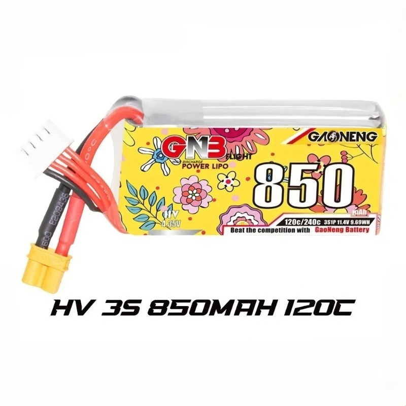 1 個の新しい GNB LiHV 3S 11.4V 850m - Drone Battery 3S のレビューと価格