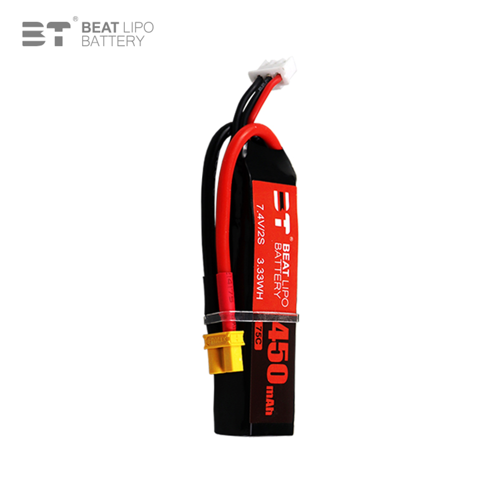 ビート 2S 7.4V 450mAh 75C リポバッテリー - Drone Battery Li-Ion のレビューと価格